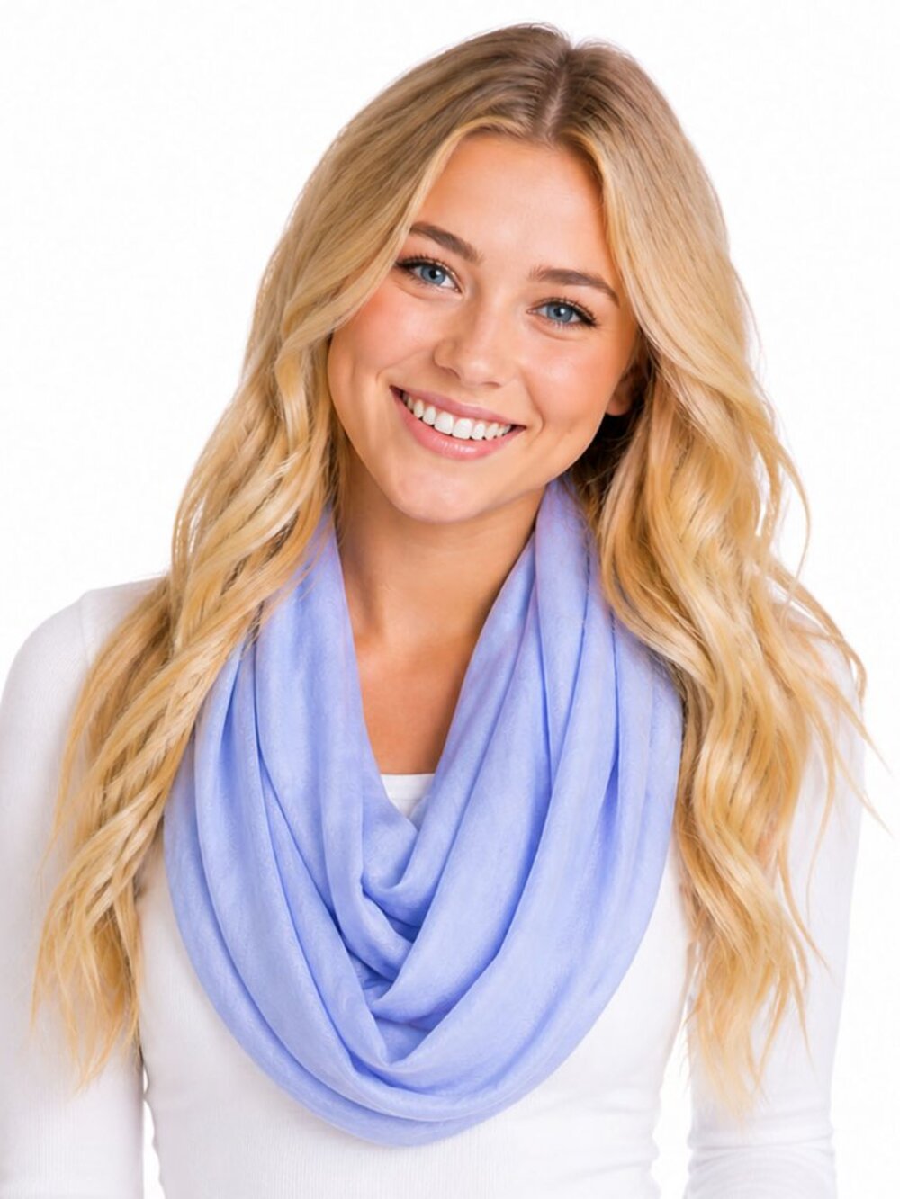 Do Everything in Love Basic Soft Jersey Solid Color Soft Infinity Loop Scarf